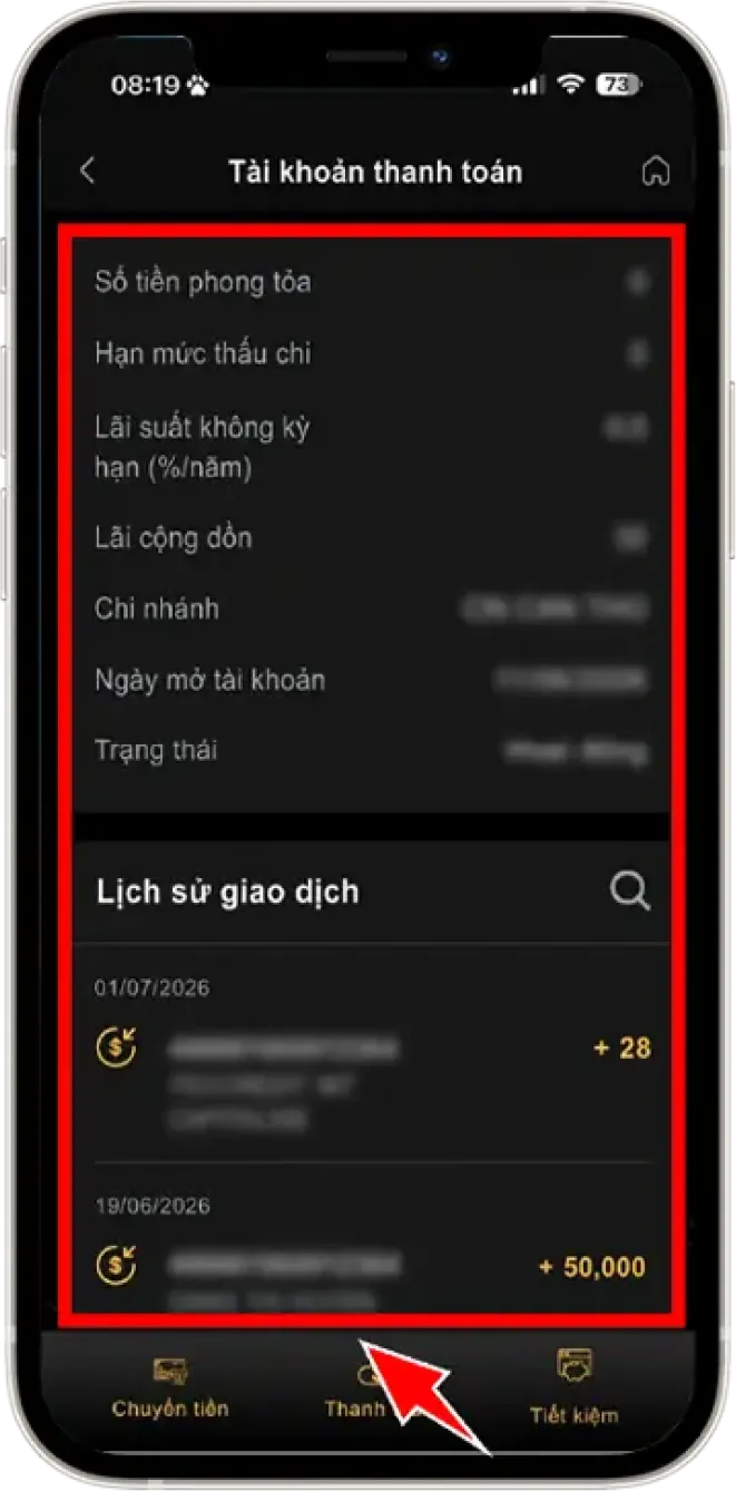Bước 4: Chụp lại hóa đơn có đầy đủ thông tin người nhận và nội dung chuyển khoản