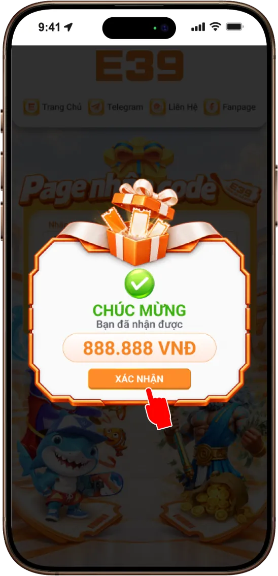 Bước 4: HỆ THỐNG HIỂN THỊ NHẬP CODE THÀNH CÔNG